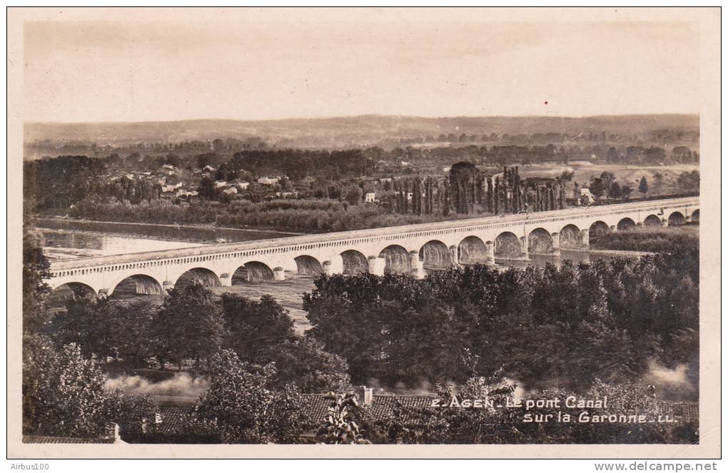 Agen- La Ligne Bordeaux-Sète Et Le Pont Canal - - Structures