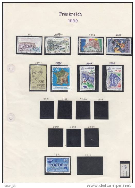 Frankreich 15 Verschiedene Briefmarken - Used - Gebraucht