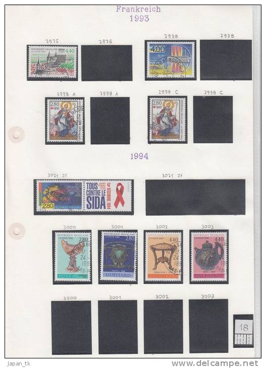 Frankreich 15 Verschiedene Briefmarken - Used - Gebraucht