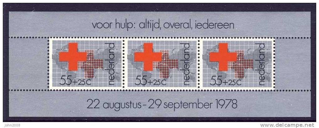 Niederlande / Netherlands 1978 : Mi Block 18 - Rotes Kreuz / Red Cross - Bloques