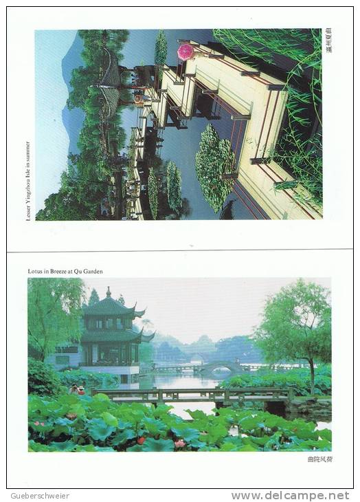 L-CH4 - CHINE Etui Avec 10 Cartes Entiers Postaux Pour La Poste Aérienne WEST LAKE IN HANGZHOU - Cartes Postales