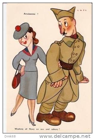 CPA - ILLUSTRATEUR CASS - ARRAISONNE'  - MILITAIRE ET FEMME - CP ADIA - Cass