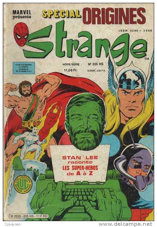 STRANGE SPECIAL ORIGINE N° 205 BIS BE LUG 01-1987 - Strange