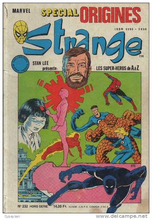 STRANGE SPECIAL ORIGINES N° 232 BIS BE LUG 04-1989 - Strange
