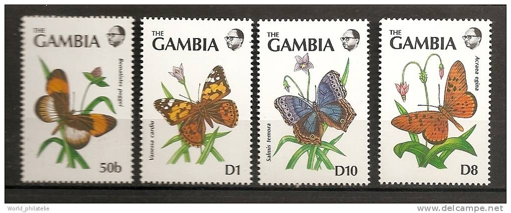 Gambie Gambia 1991 N° 1089 / 92 ** Faune, Papillon - Gambia (1965-...)