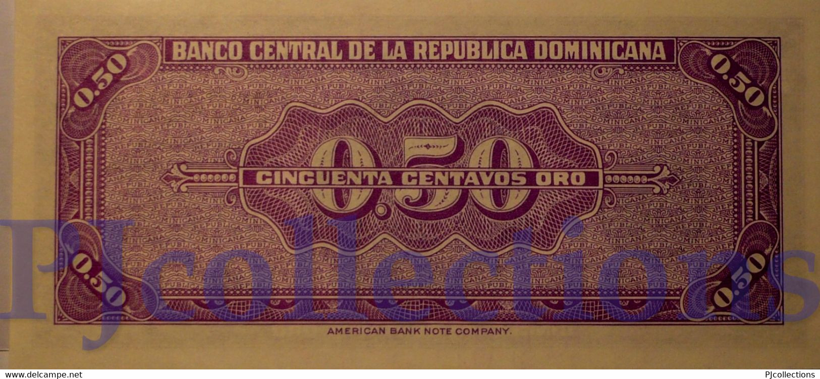 DOMINICAN REPUBLIC 50 CENTAVOS 1961 PICK 89a UNC - Dominicaanse Republiek