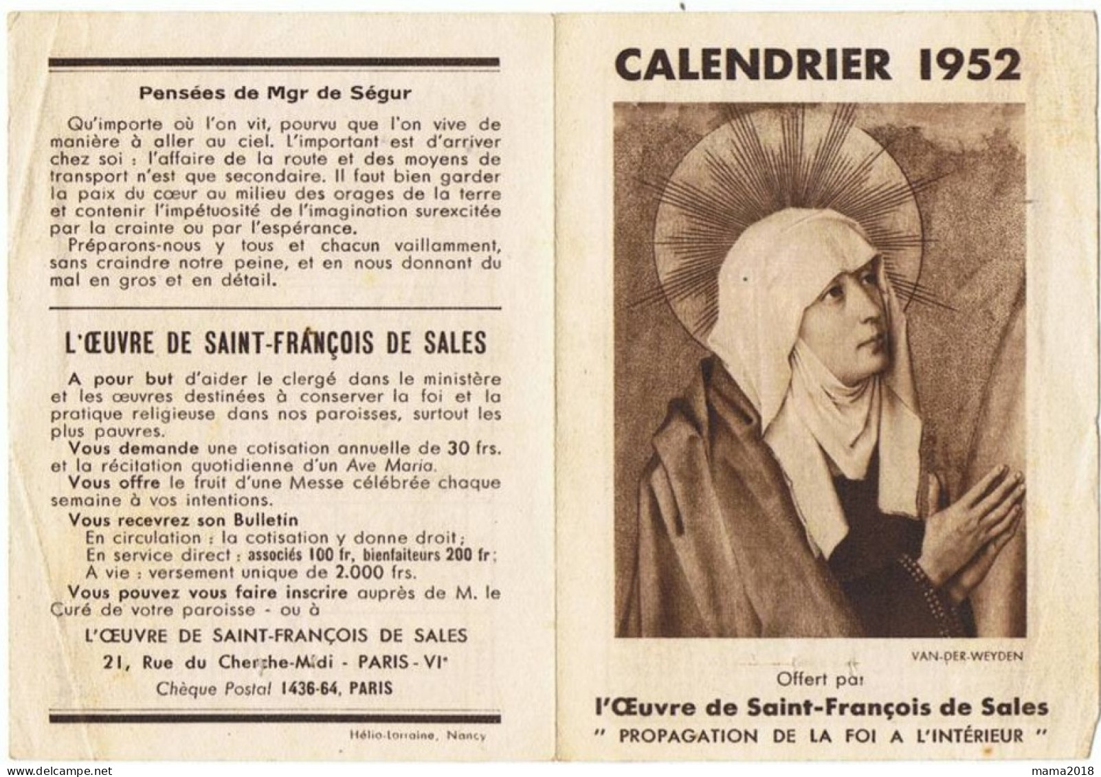 3 Calendriers Religieux   Papier  10cm X 14 Cm Ouverts - Kleinformat : 1941-60