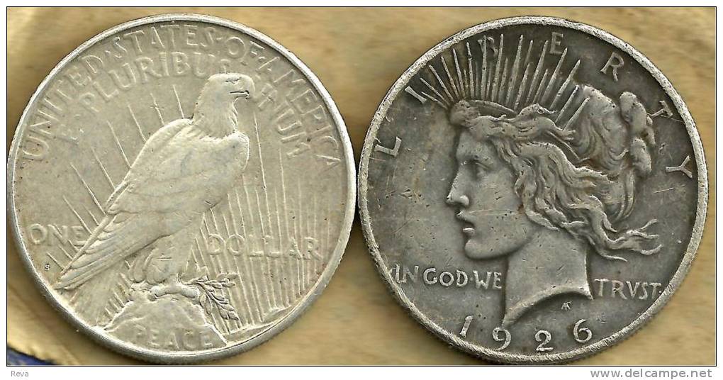 UNITED STATES USA $1 EAGLE BIRD FRONT PEACE BACK 1926S AG SILVER KM?  READ DESCRIPTION CAREFULLY !!! - 1921-1935: Peace (Pace)