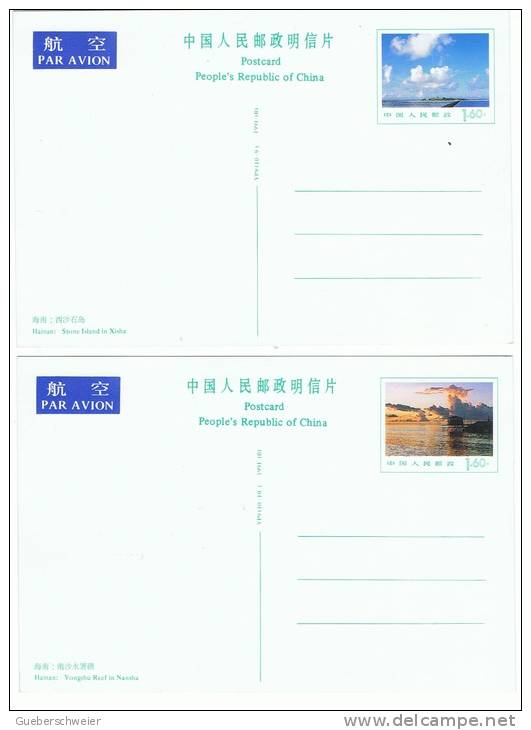 L-CH11 - CHINE Etui avec 10 cartes entiers postaux pour la Poste Aérienne Paysages de la Province de HAINAN