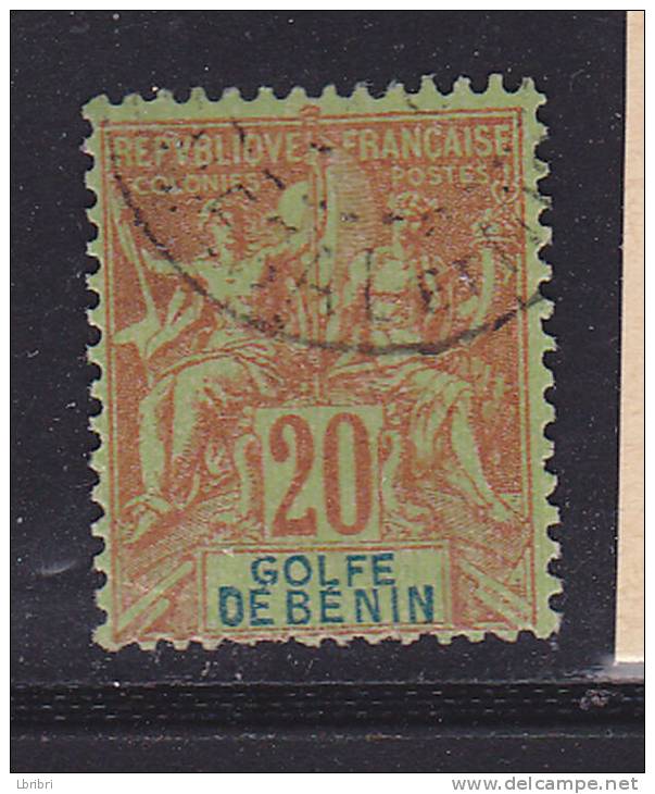 GOLFE DU BÉNIN N° 26 20 C  BRIQUE S VERT TYPE GROUPE ALLÉGORIQUE OBL - Andere & Zonder Classificatie