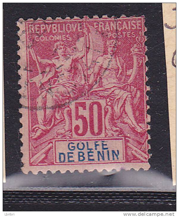 BÉNIN N° 30 50C ROSE TYPE GROUPE ALLÉGORIQUE OBL - Other & Unclassified