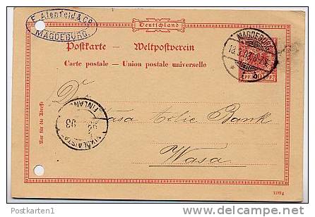 DR P25/01 Magdeburg - WASA Vaasa FINNLAND 1893 - Briefkaarten