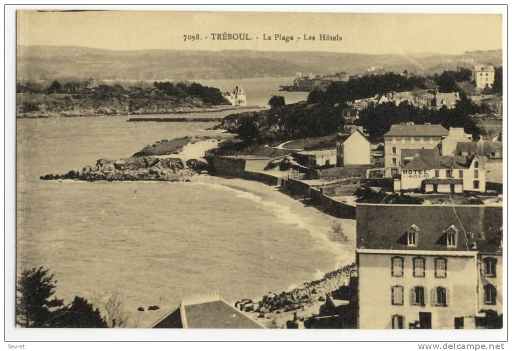 TREBOUL  -  La Plage - Les Hôtels. - Tréboul