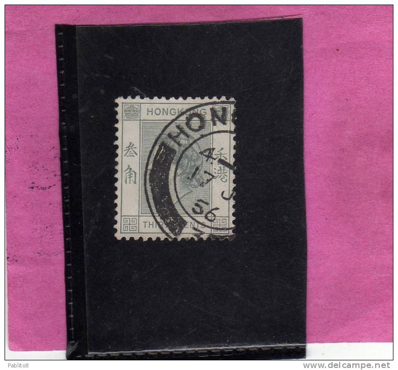 HONG KONG 1954 QUEEN ELIZABETH II - REGINA ELISABETTA USED - Used Stamps