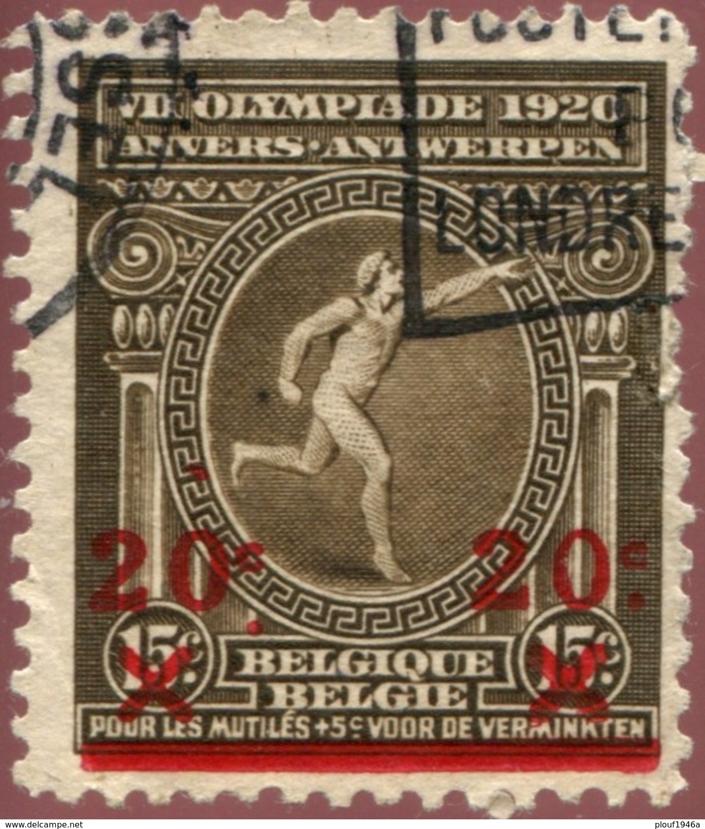 COB  186 - V 4 (o) Points Ou Taches De La Couleur De La Surcharge En Différents Endroits - 1901-1930