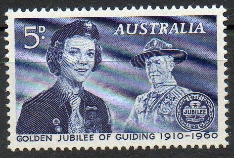 Australia 1960 5d Girl Guide And Baden-Powell MNH - Ongebruikt