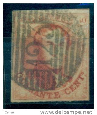 Belgique - No 8 Oblitéré P123 (Verviers), 4 Marges, 1 Voisin Supérieur, Luxe, See Scan - 1851-1857 Medallions (6/8)