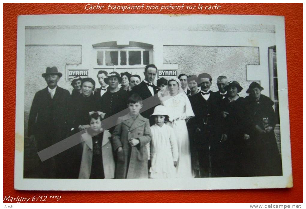 Carte Photo à Identifier -- Mariage, Noce,  Publicité Byrrh - Noces