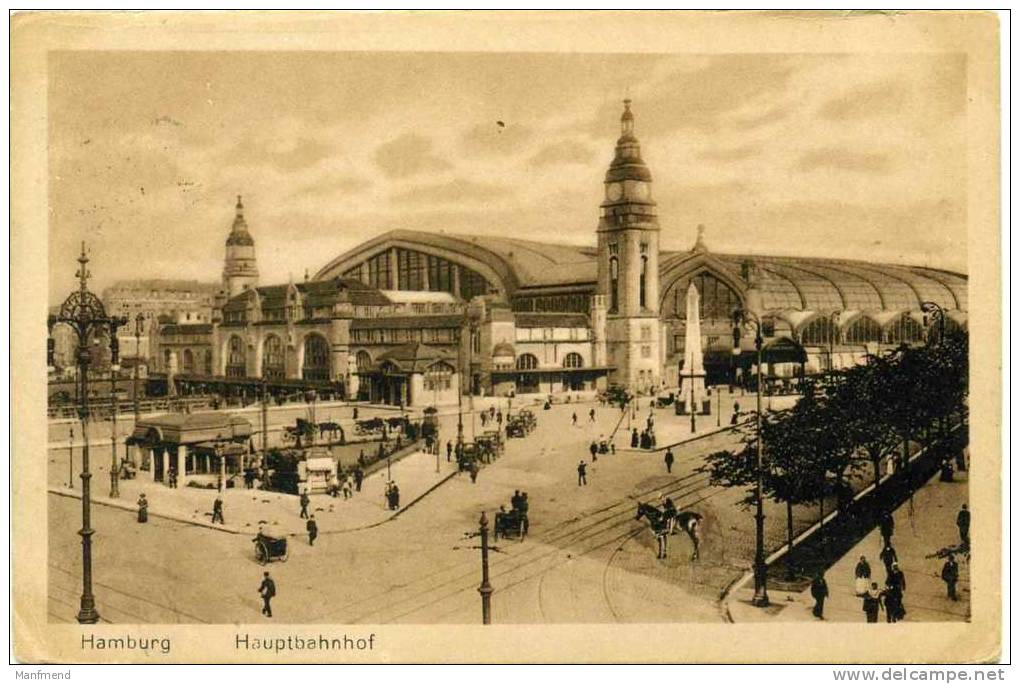 Deutschland - Hamburg - Hauptbahnhof - 1923 - Mitte