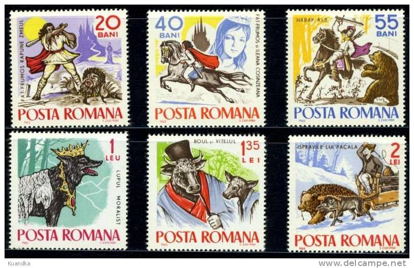 1965 Fables And Fairy Tales,Romania,Mi.2419-242 4,MNH - Unused Stamps