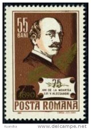 1965 75 Years - Death Of V.Alecsandri,Romania,Mi.2 441,MNH - Unused Stamps
