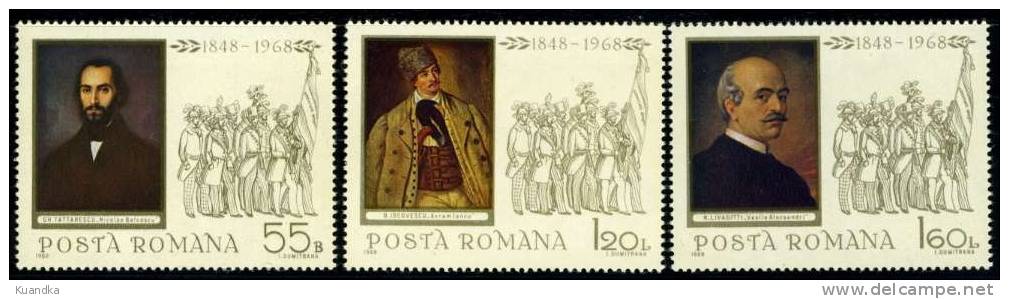 1968 120 Years - 1848 Revolution,Romania,Mi.269 4-2696,MNH - Unused Stamps