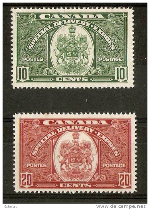 CANADA 1938 SPECIAL DELIVERY SET SG S9/S10 MOUNTED MINT Cat £66 - Exprès