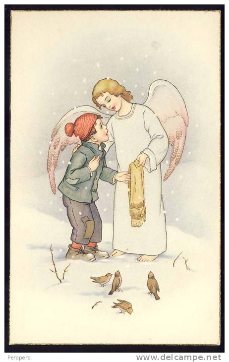 Angel      Old Postcard  Children  Kids  Christianity - Angeles