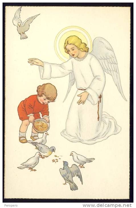 Angel    Old Postcard  Children  Kids  Christianity - Angels