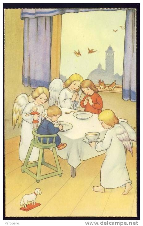 Angel     Old Postcard  Children  Kids  Christianity - Angels