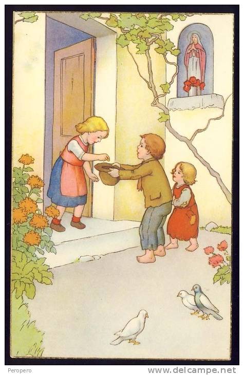 Sidned: RAA    Old Postcard  Children  Kids  Christianity - Other & Unclassified