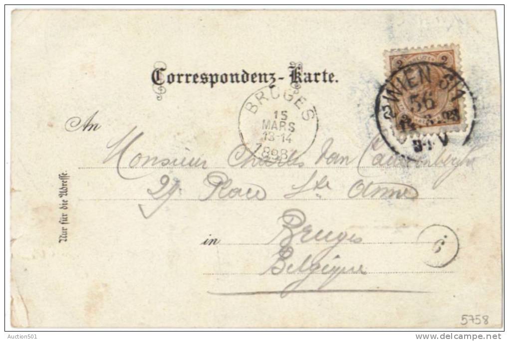 05758g Vienne - Nussdorf  Gruss Aus Wien - Beim Heurigen - Restaurationzurgold Rose - 1898 -  Litho - Autres & Non Classés