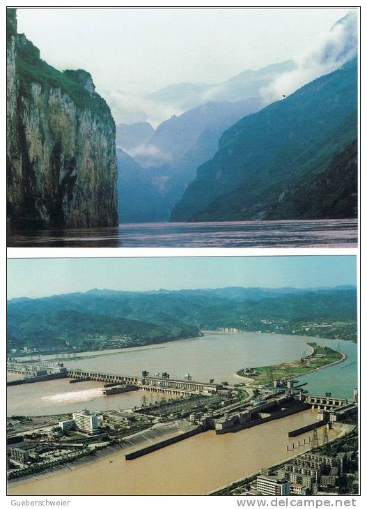 L-CH13 - CHINE Etui Avec 10 Cartes Entiers Postaux Pour La Poste Aérienne Paysages De La Province Du Hubei - Cartes Postales