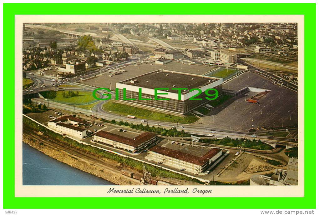 PORTLAND, OR - THE MEMORIAL COLISEUM - ANDERSON SCENIC POST CARDS - - Portland