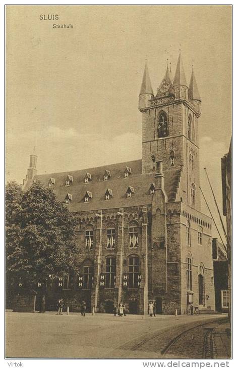 Sluis : Stadhuis ( Uitg. A. Van Overbeeke , Terneuzen ) - Sluis