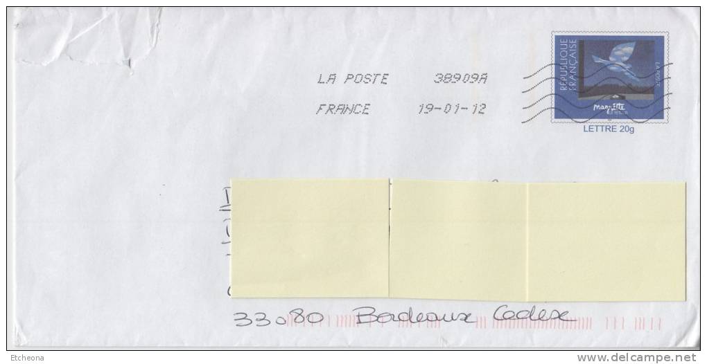 = Enveloppe PAP France 20G  TVP Magritte 0211440 - Prêts-à-poster: Repiquages Privés