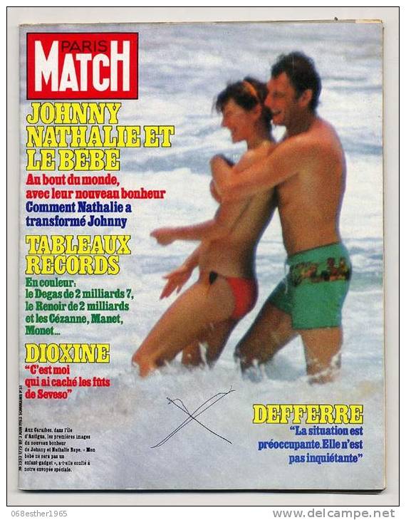 Paris Match 1775 3/6/1983 Johnny Hallyday Nathalie Baye Futur Bébé, John Wayne - People