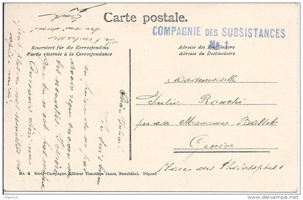 L440 - Nyon  Vues Multiples Et Fleurs  Avec Cachet Militaire Compagnie Des Subsistances 1 . - Nyon