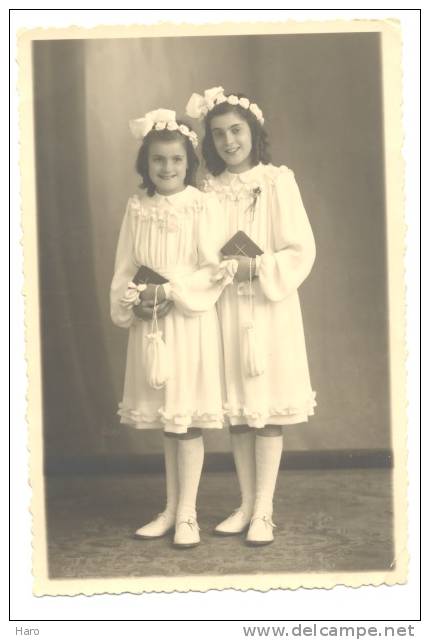 Photo Carte De 2 Communiantes - Eupen 1926- Religion - Communion - Communiante (Y229) - Communion