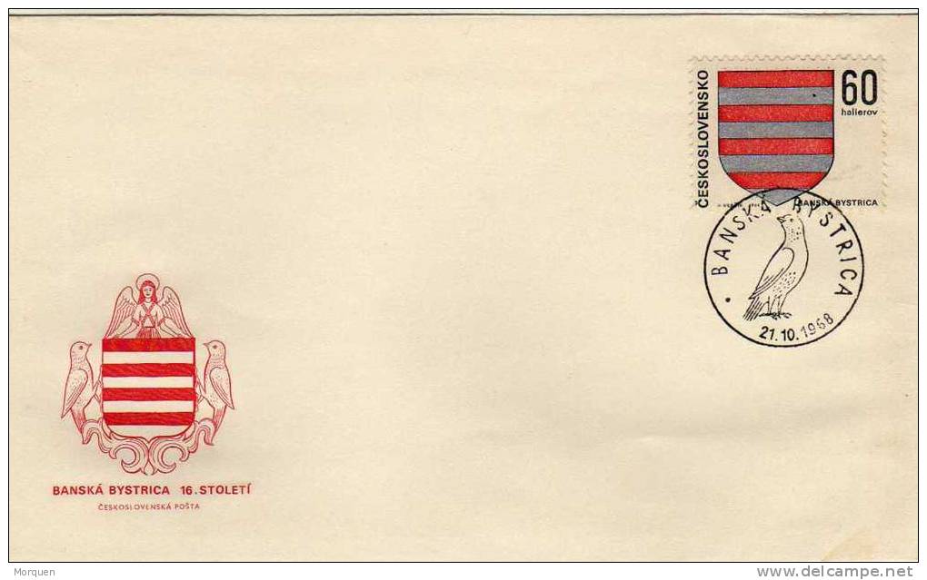 FDC ,Banska Bystrinca 1968 Checoslovaquia , Escudo - FDC