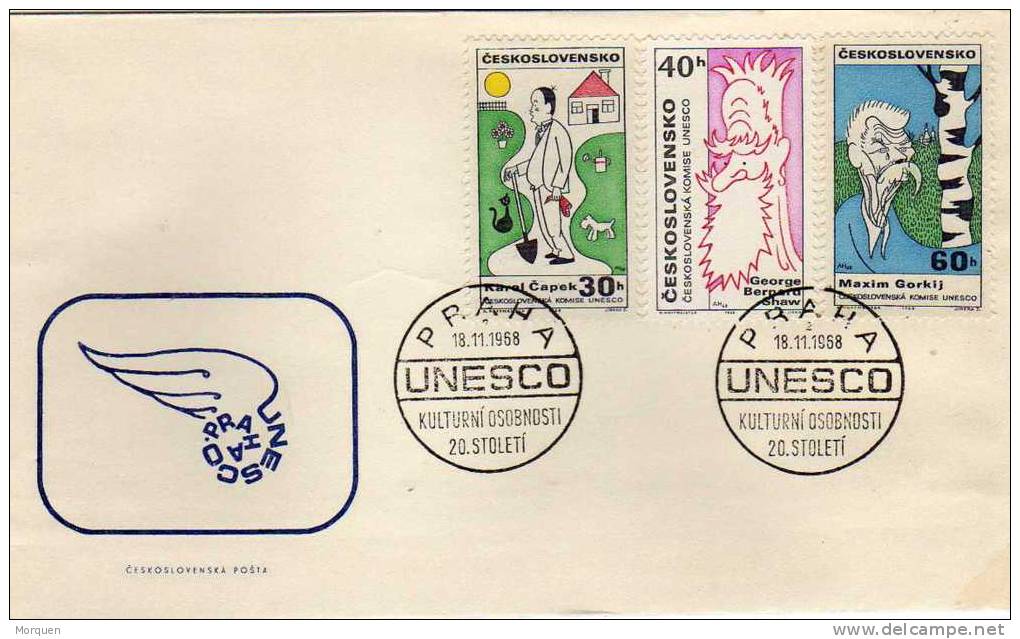 Carta Praha 1968 Checoslovaquia , UNESCO - Cartas & Documentos