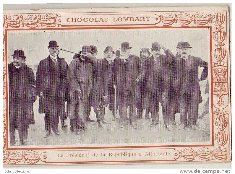 Alfortville   Le Président De La République  Publicité Du Chocolat Lombard - Alfortville