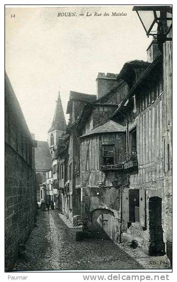 Rouen    Rue  Des Matelas  Animée - Rouen