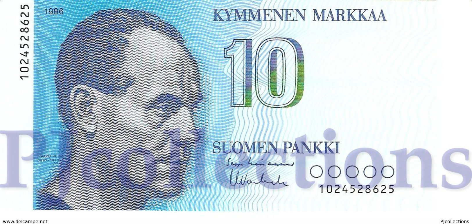 FINLAND 10 MARKKAA 1986 PICK 113a UNC - Finland