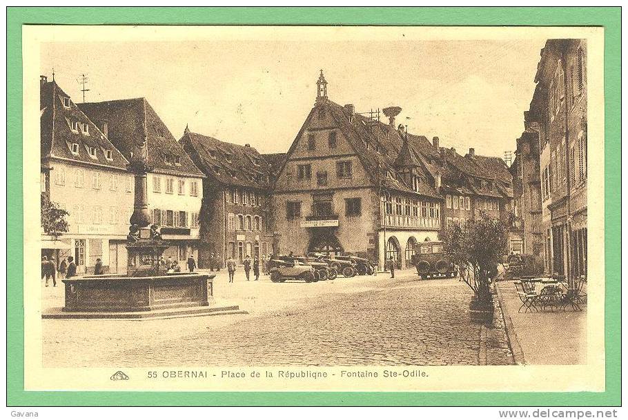 67 OBERNAI - Place De La République - Fontaine Ste-Odile - Obernai