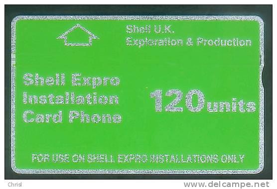 BT Oil & Gas CUR002 Shell Expro Oil & Gas Rig, Mint Phonecard. Clearance Start Price - Boorplatformen