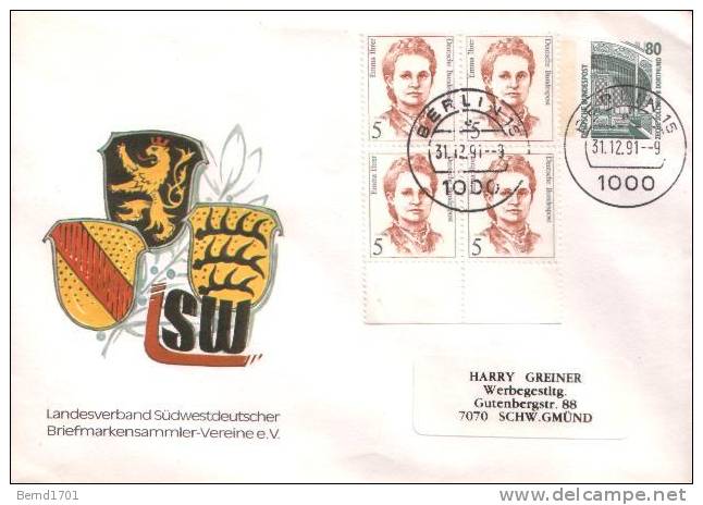 Germany - Umschlag Echt Gelaufen / Cover Used (r863)- - Enveloppes Privées - Oblitérées