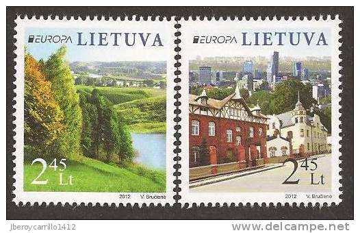 LITUANIA / LITHUANIA --  EUROPA 2012 -TEMA ANUAL " VISITE LITHUANIA".- SERIE De 2 V. - DENTADOS - 2012