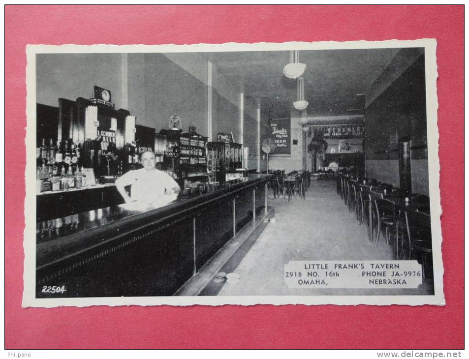 - Nebraska > Omaha    Interior Little Franks Tavern-- Vintage Wb--  -- --ref 627 - Omaha