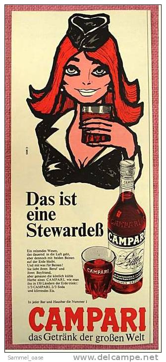 Reklame Werbeanzeige  -  Campari  -  Das Getränk Der Großen Welt  -  Von  1969 - Alkohol